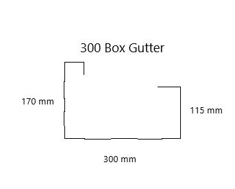 Diagram for 300mm Box Gutter