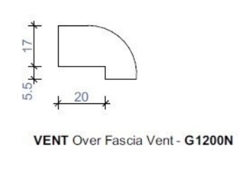 VENT Over Fascia Vent (G1200N) for efficient eaves ventilation and positive airflow.