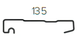 135mm TRS fascia profile, compact and minimal, designed to ensure compatibility with various gutter systems for small-scale architectural needs