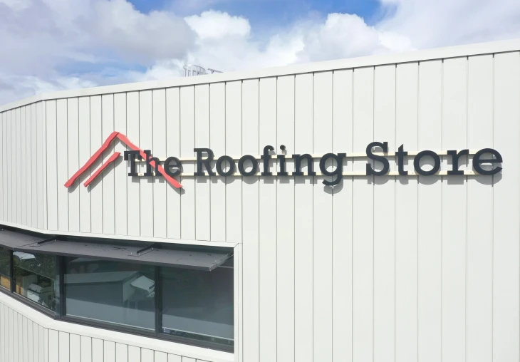 The Roofing Store Manukau branch building featuring interlocking panel cladding.